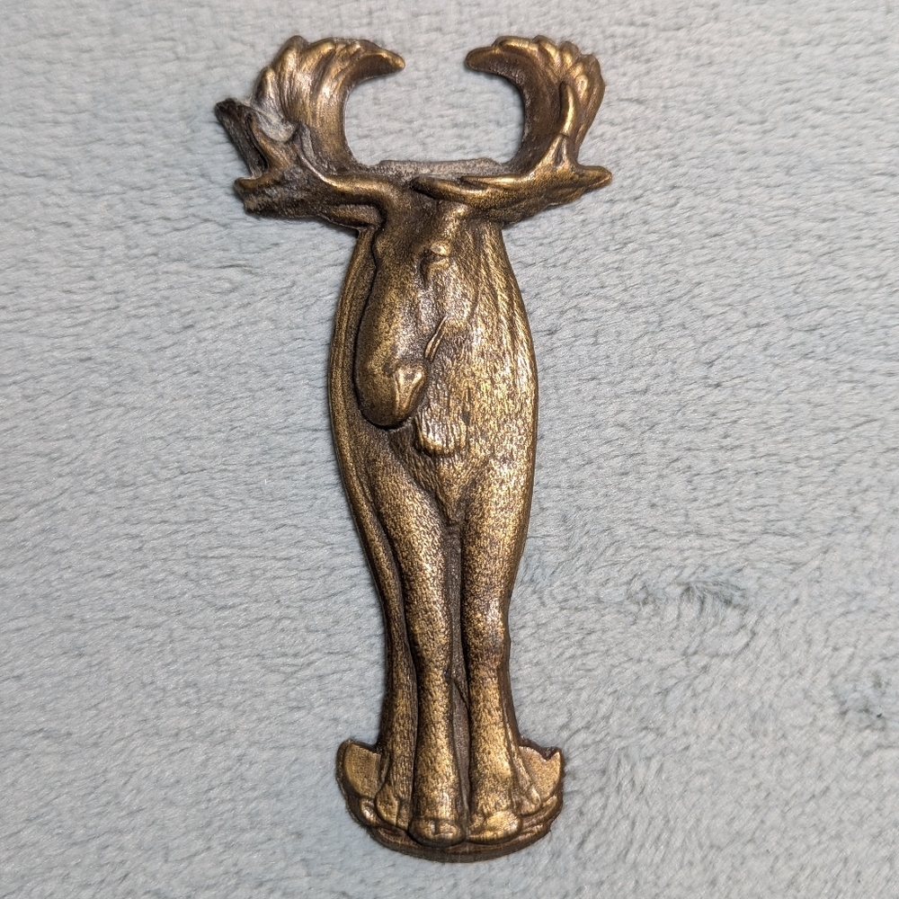 Vintage 1999  Brass Moose Bottle Opener